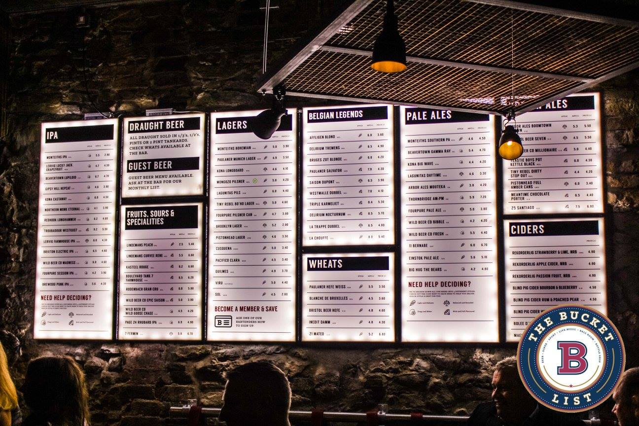 The Bucket List Bar Craft Beers and Bucket Food Catering Design Group